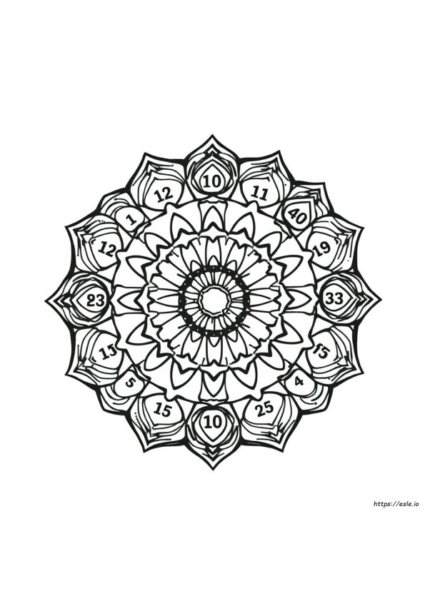 Kolorowanka Mandala Koloruj Po Numerach