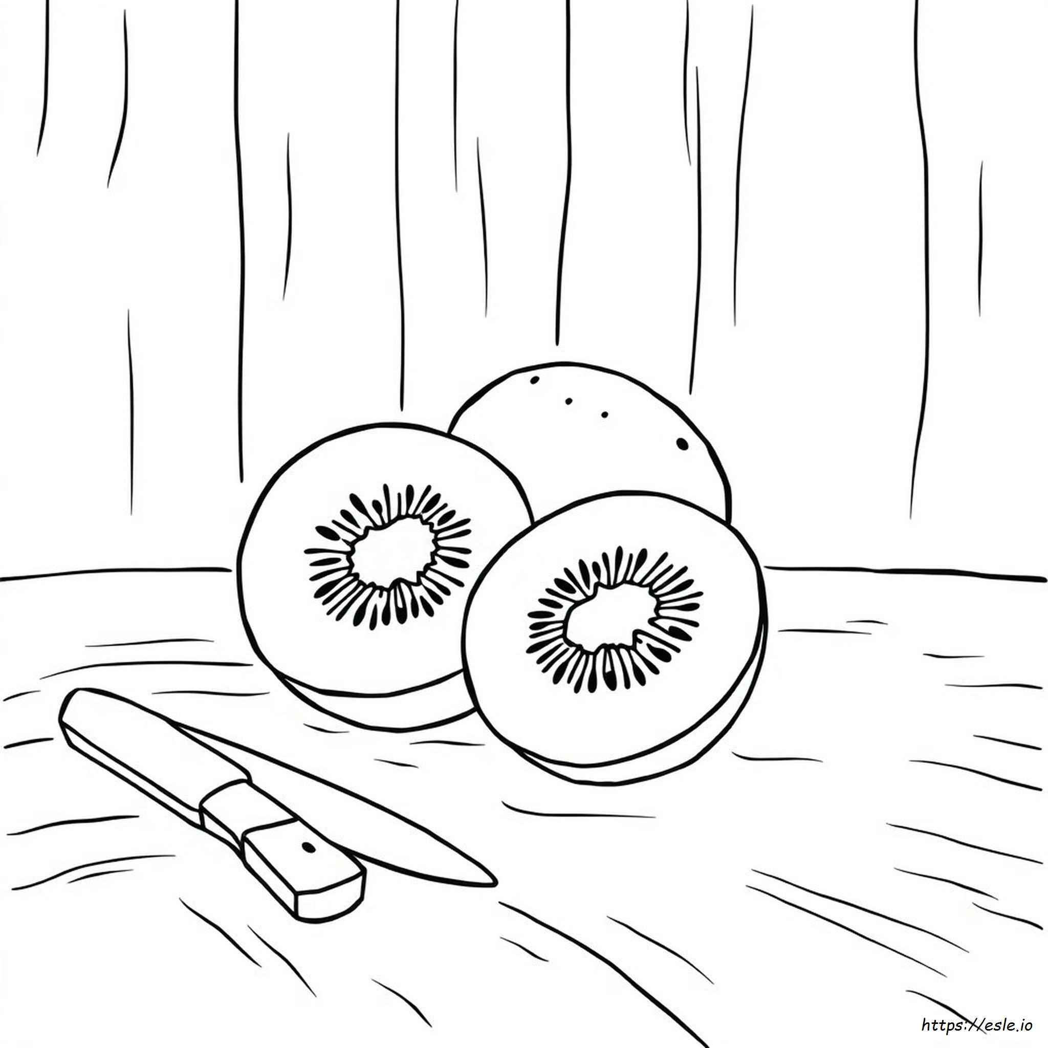 Kiwi Fruit Colouring Pages