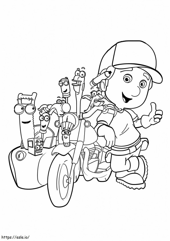 The Manny At The Construction Site A4 coloring page