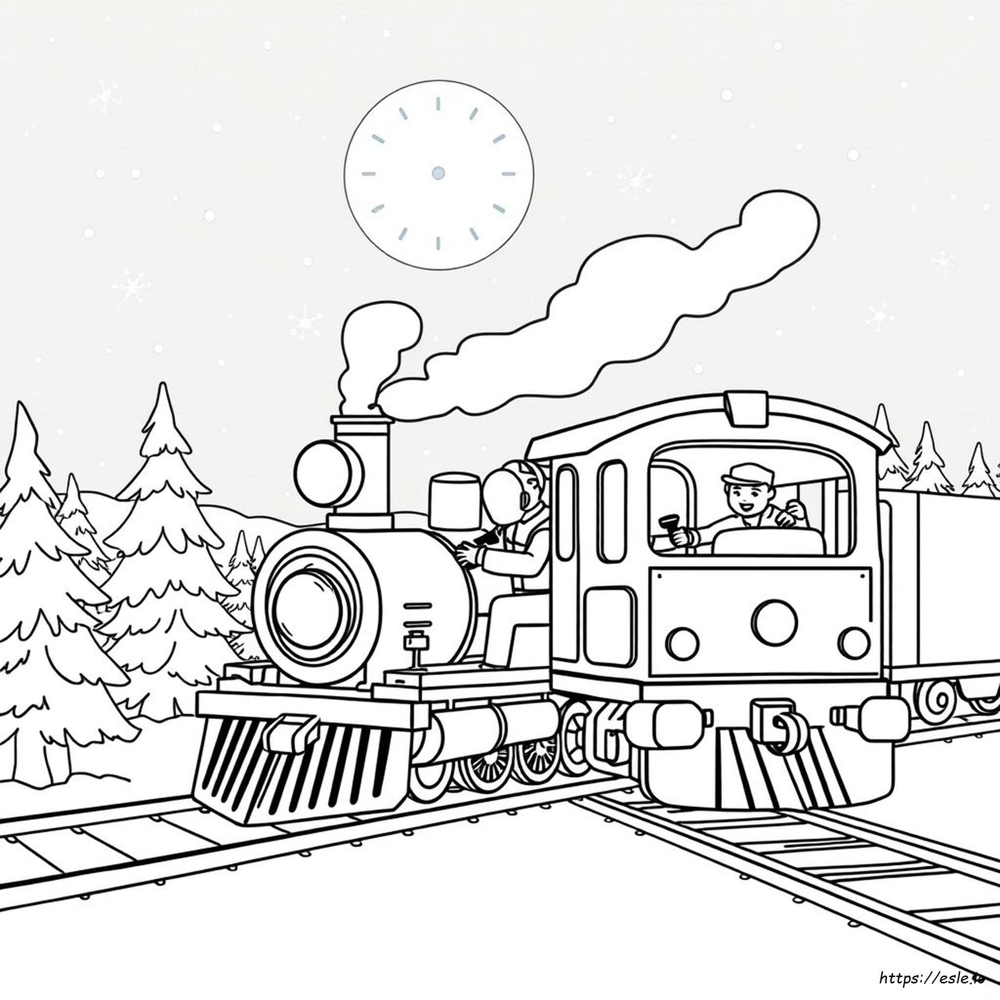 Polar Express Conductor Coloring Page