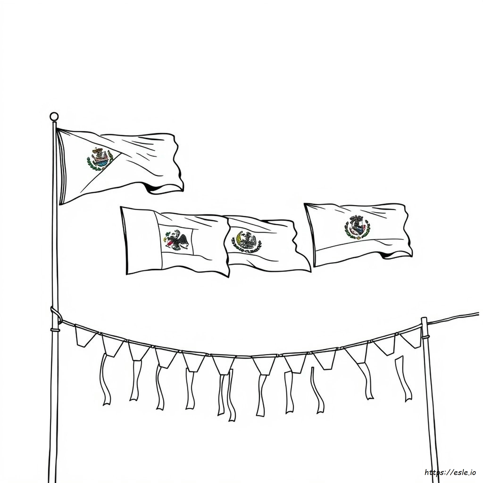 Banderas Hispunibles Para Colorear Gratis