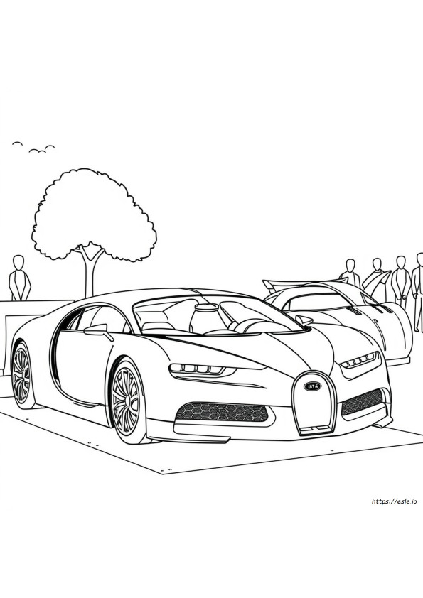 Chiron Bugatti Bolide Coloring Page