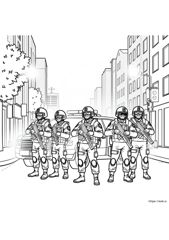 Coloriages Police Swat