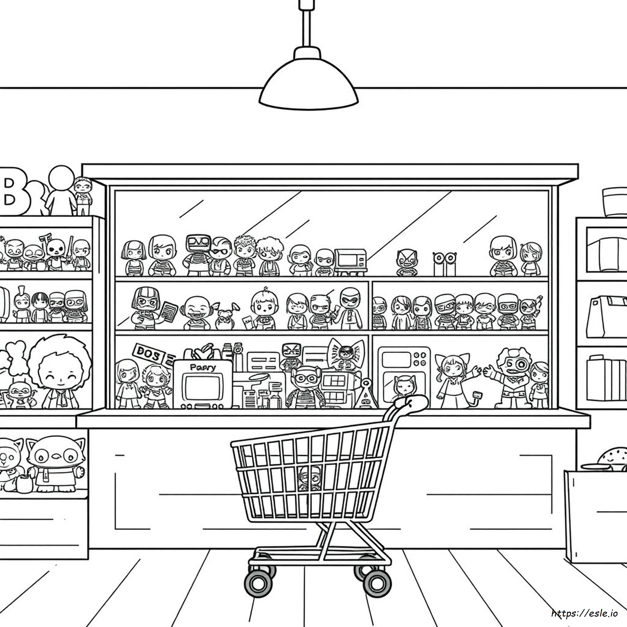 Página Para Colorear De Tienda De Juguetes