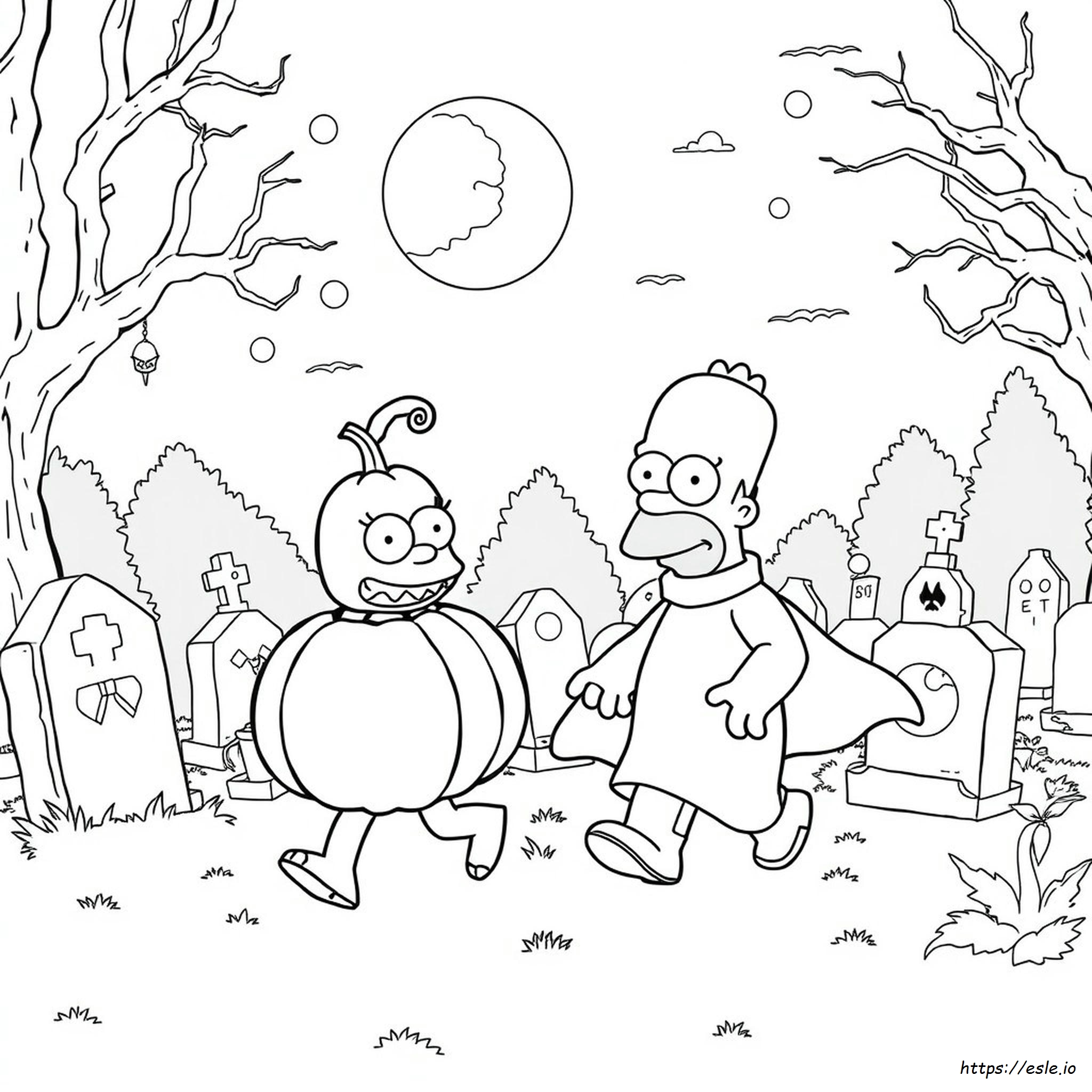 Disegni Da Colorare Dei Simpsons Halloween