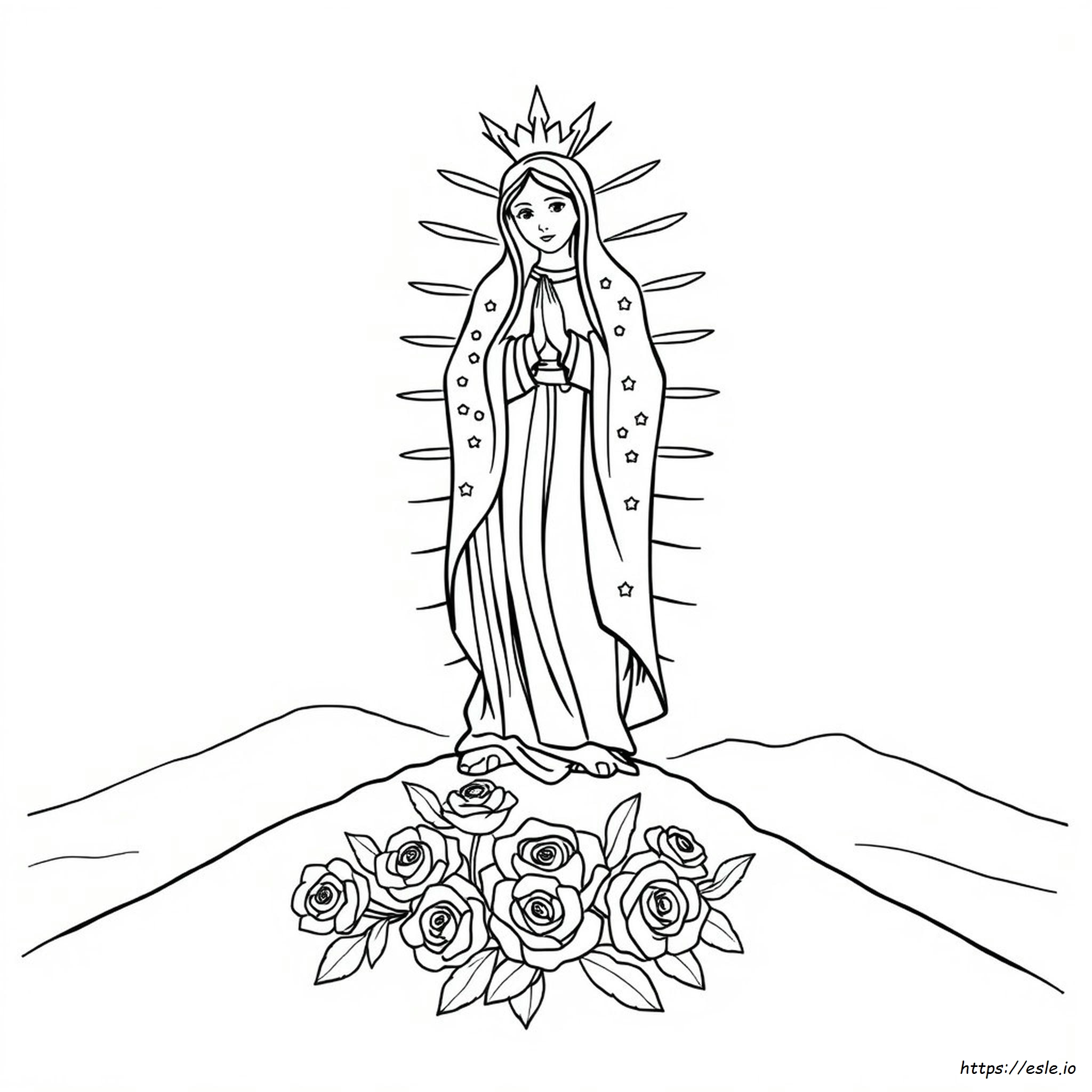 La Rosa De Guadalupe Para Colorear