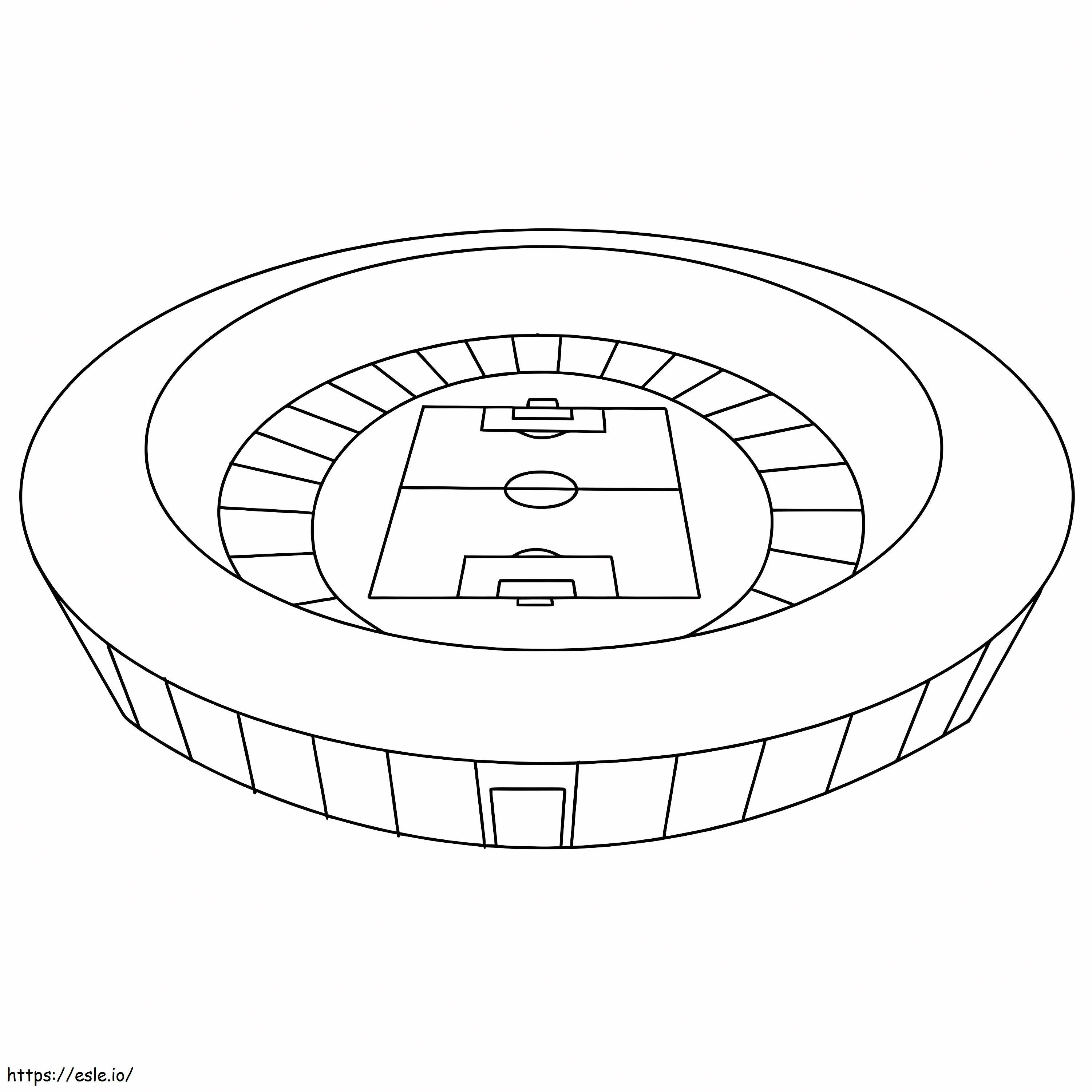 Yksinkertainen stadion värityskuva