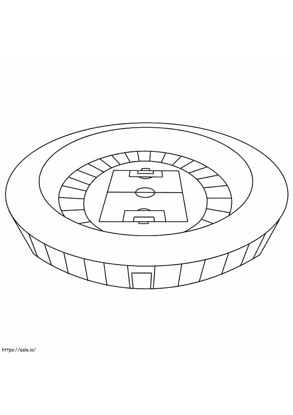 Yksinkertainen stadion värityskuva
