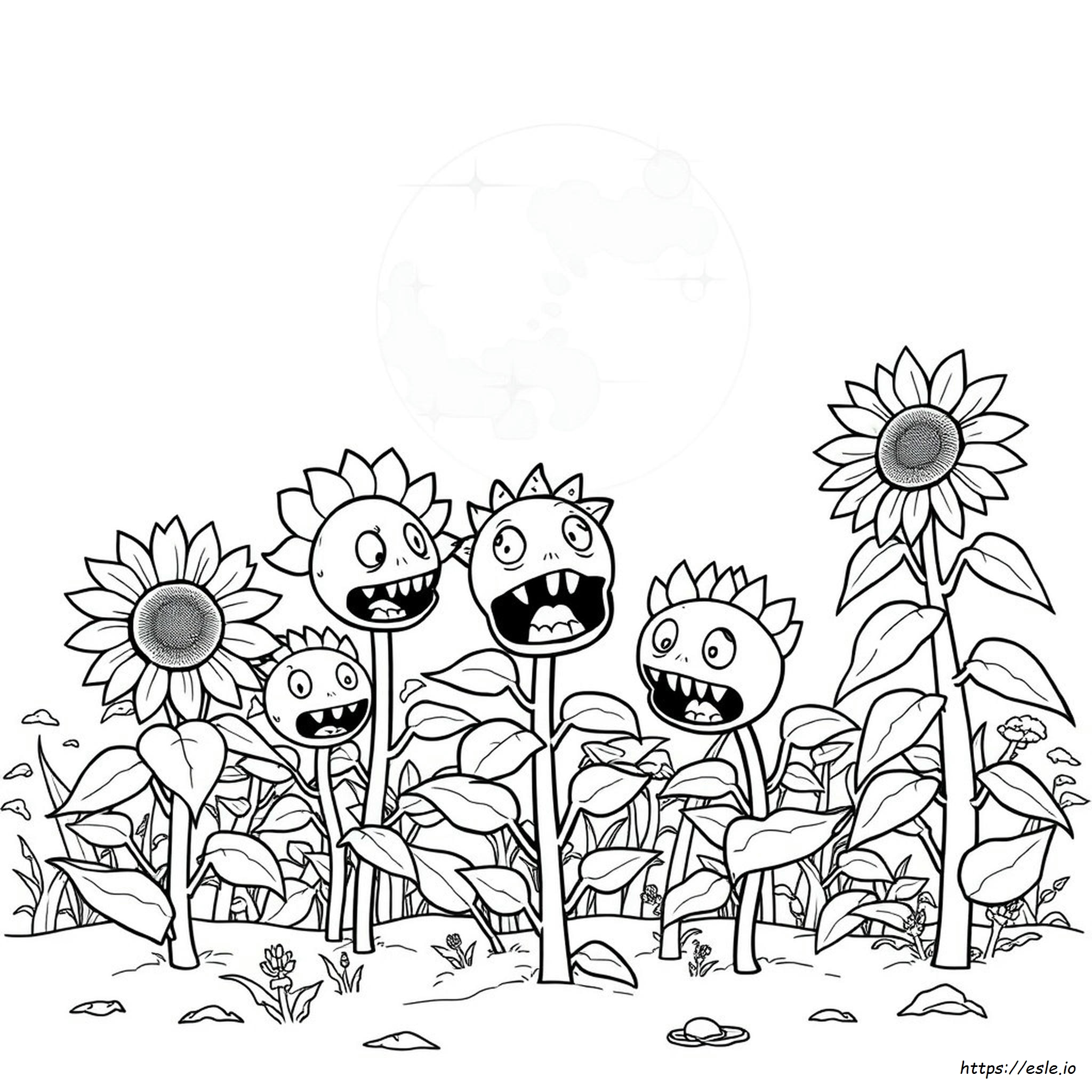 Plants Zombies Coloring Pages