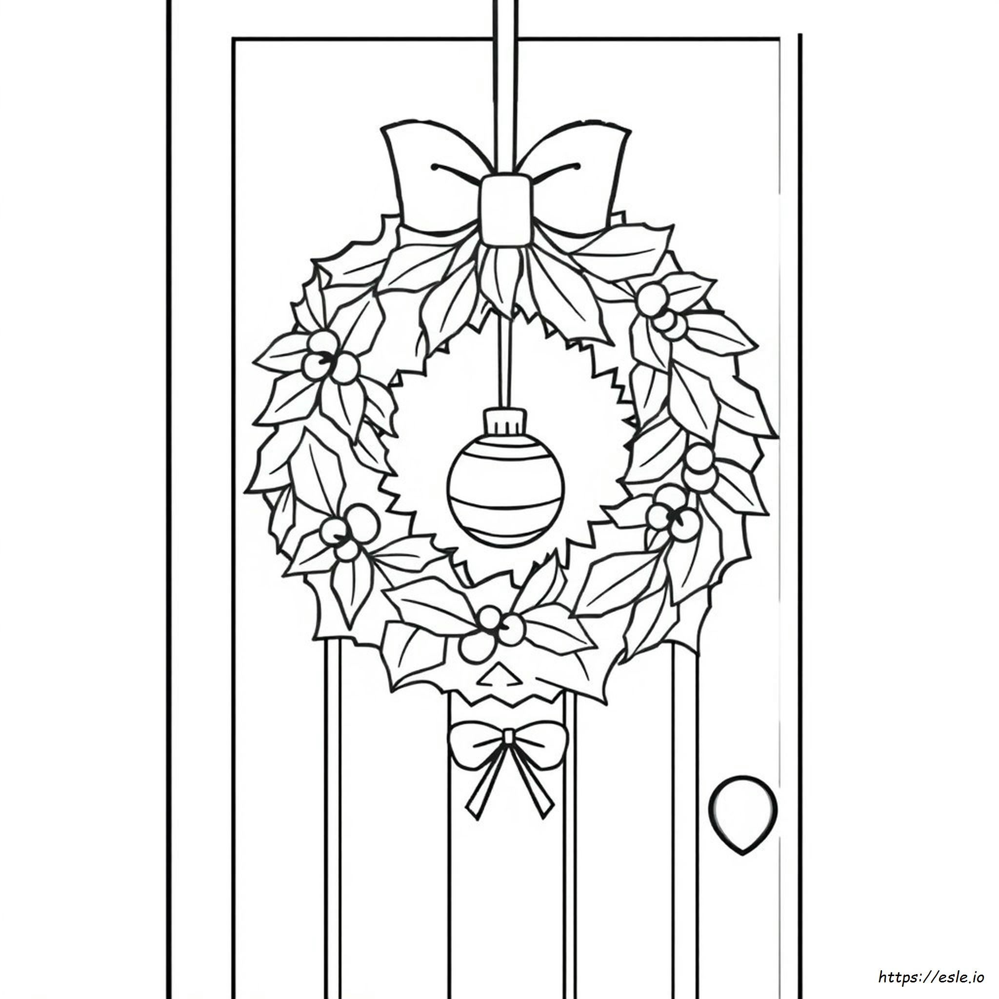 Guirlanda De Natal Fofa Para Colorir
