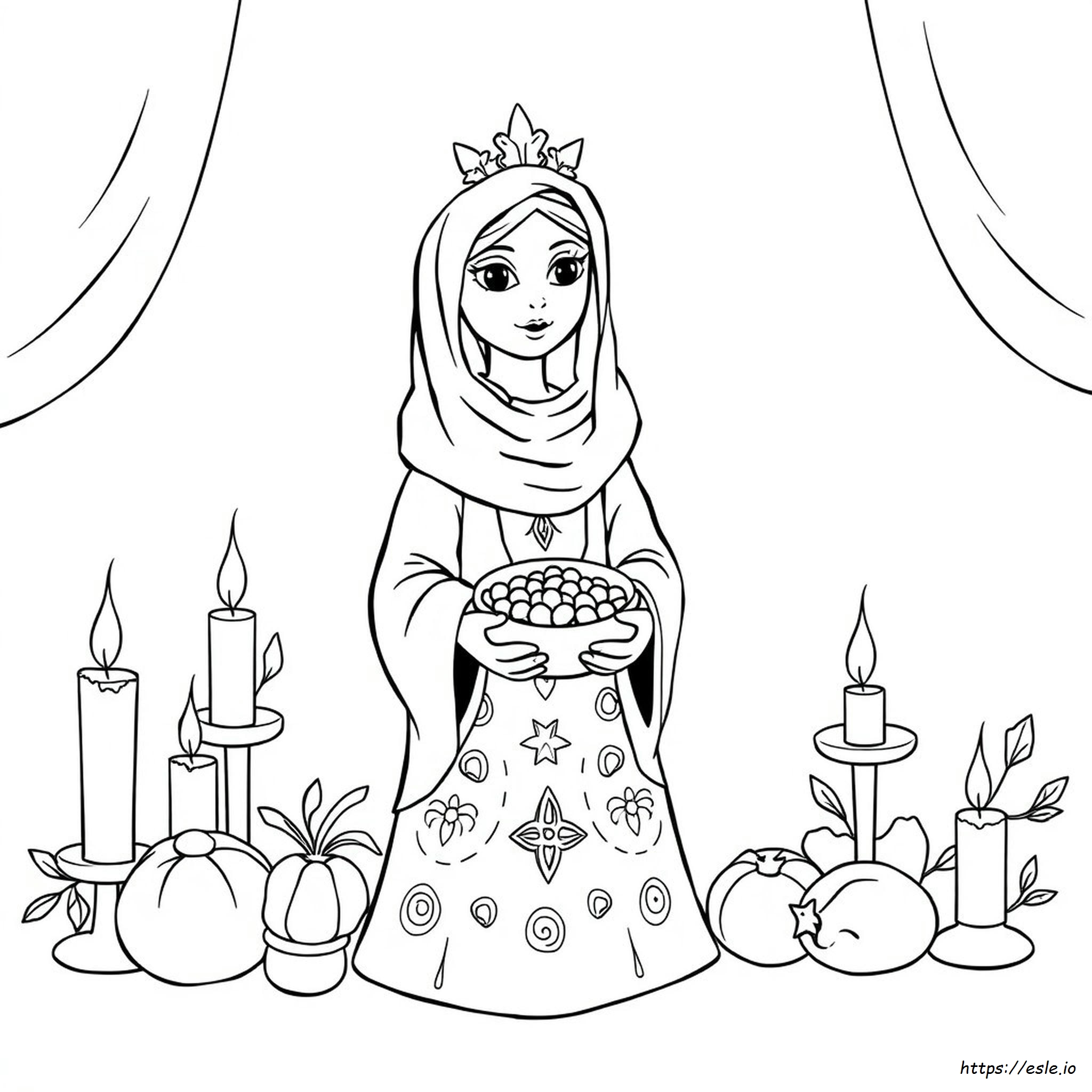Yalda Para Colorir