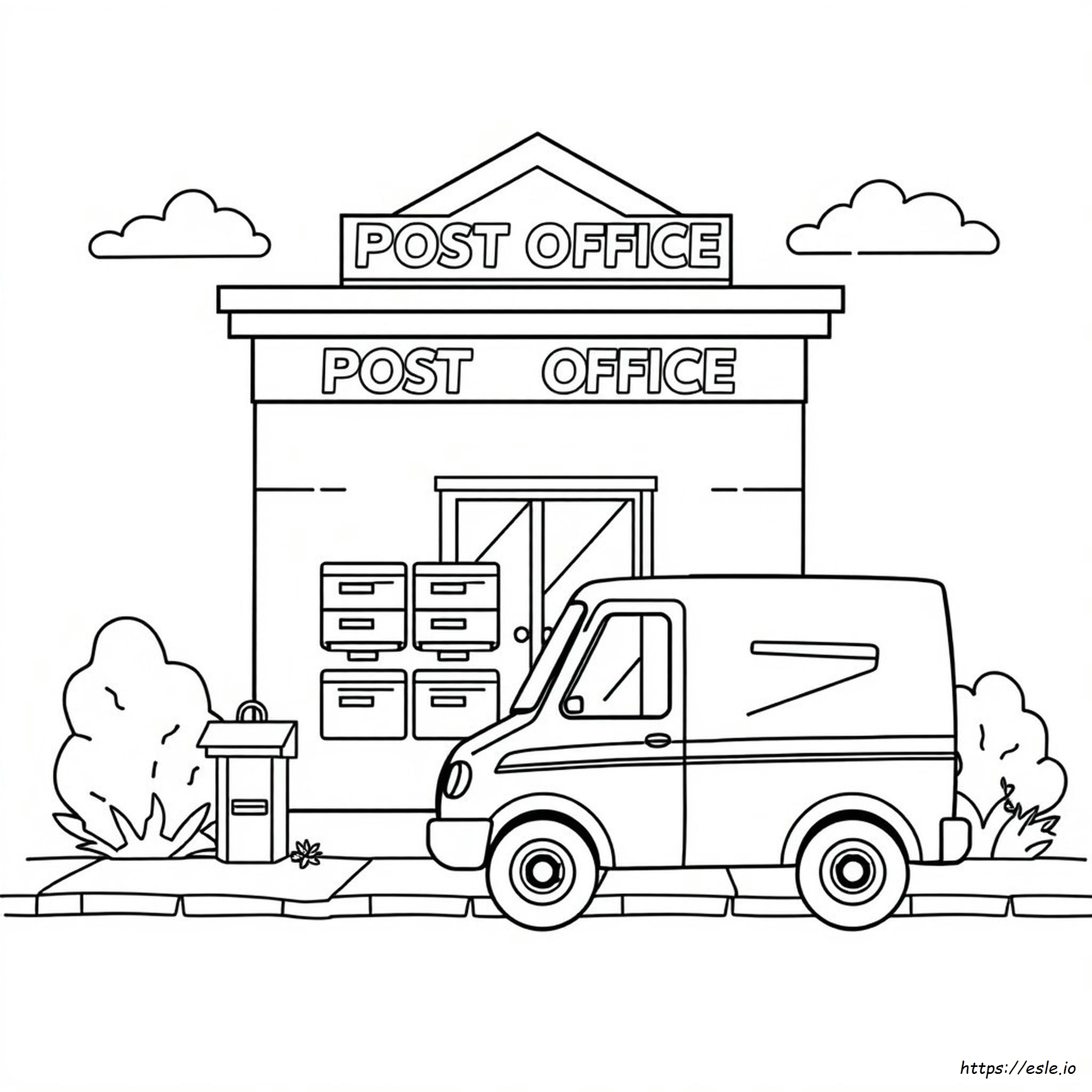Post Office Colouring Pages