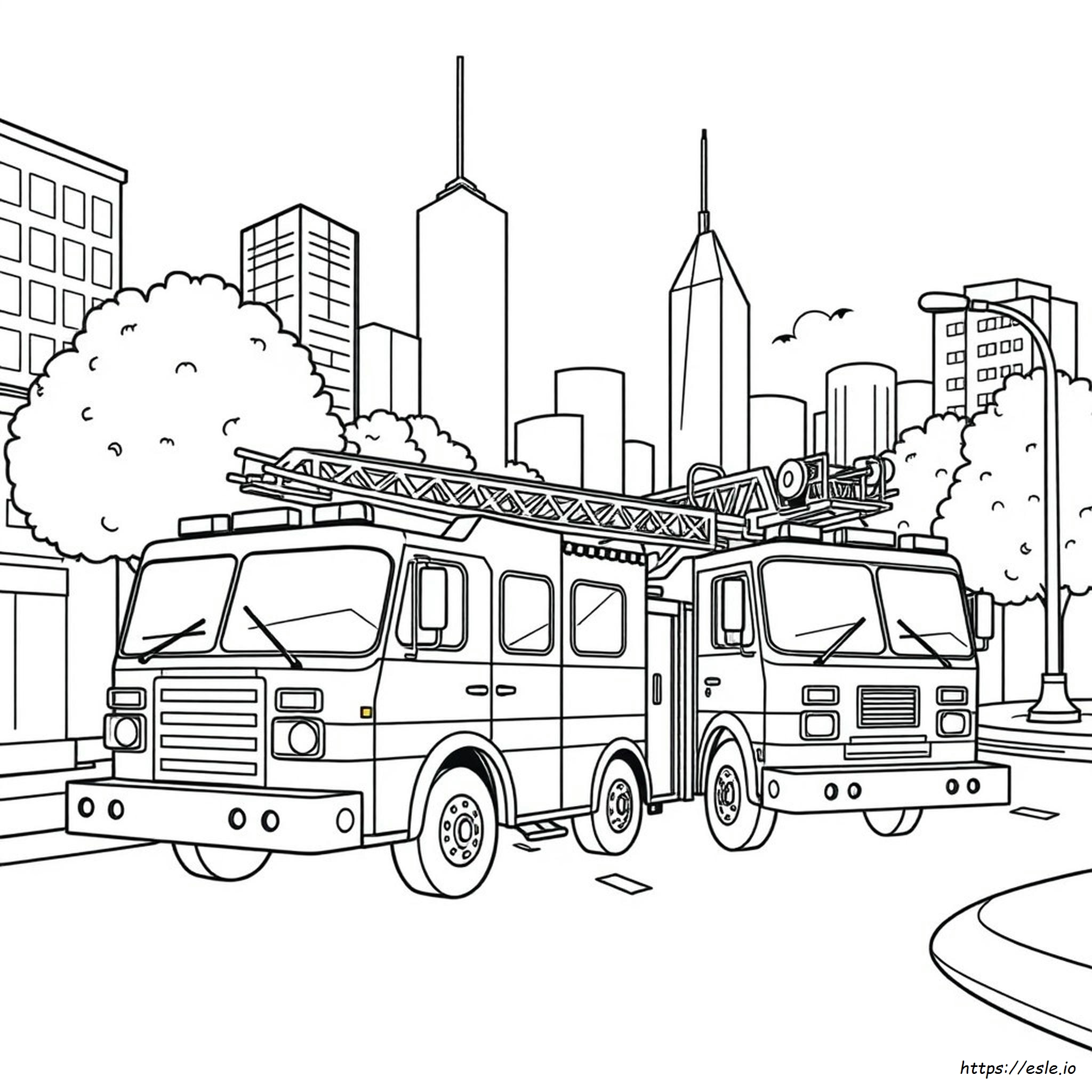 Fire Trucks To Coloring Pages