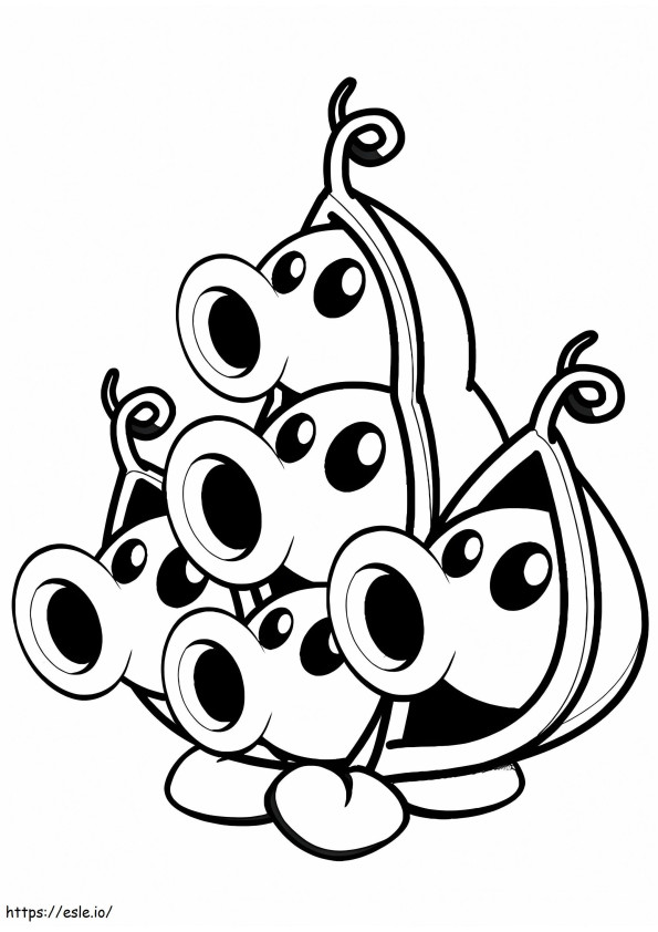 Pea Pod In Plants Vs Zombies coloring page