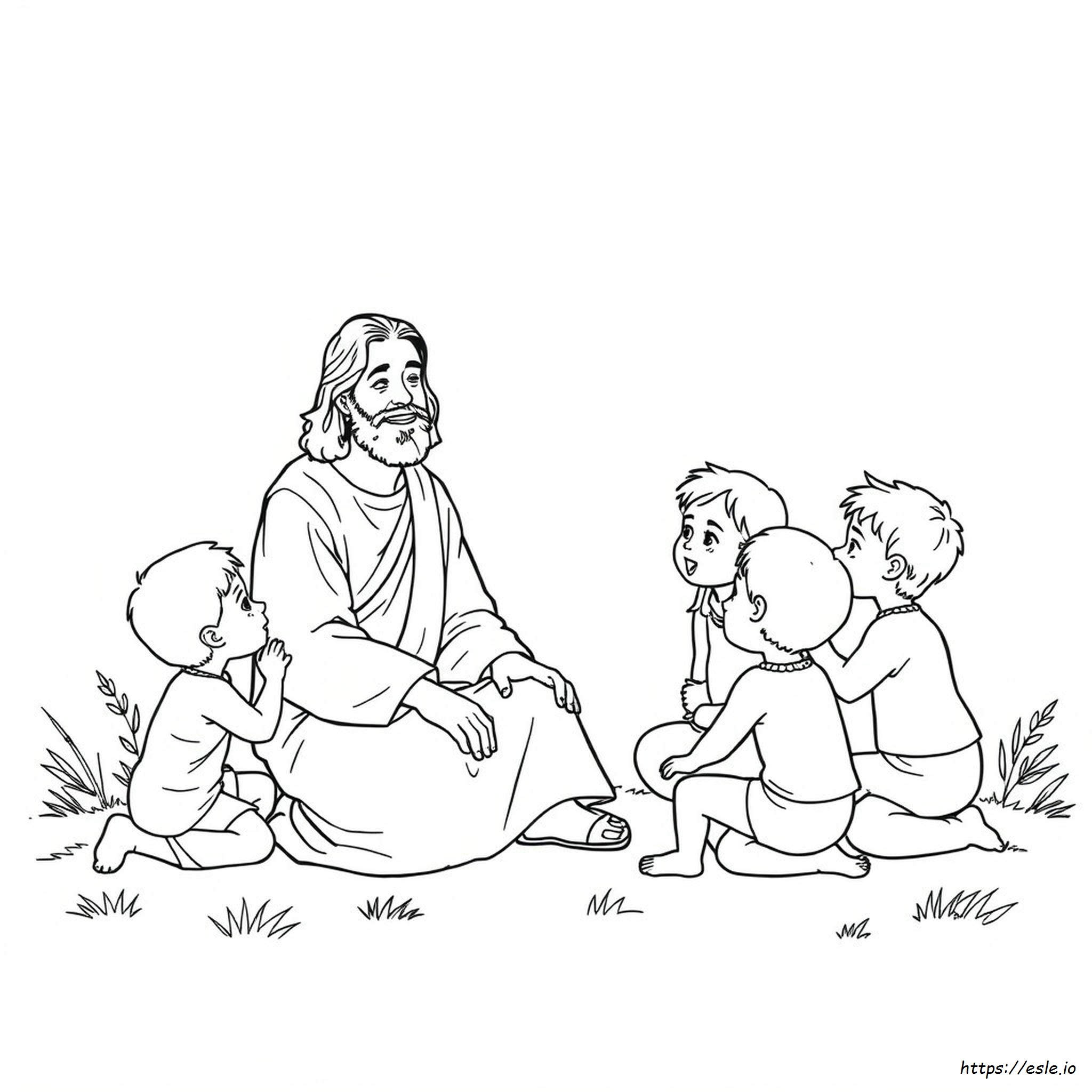 Gesù E Bambini Da Colorare