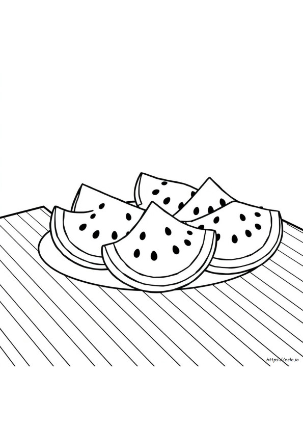 Colouring Pages Watermelon