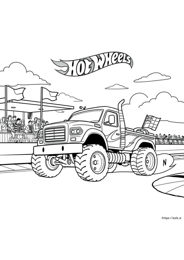 Hot Wheels Camion Desene De Colorat