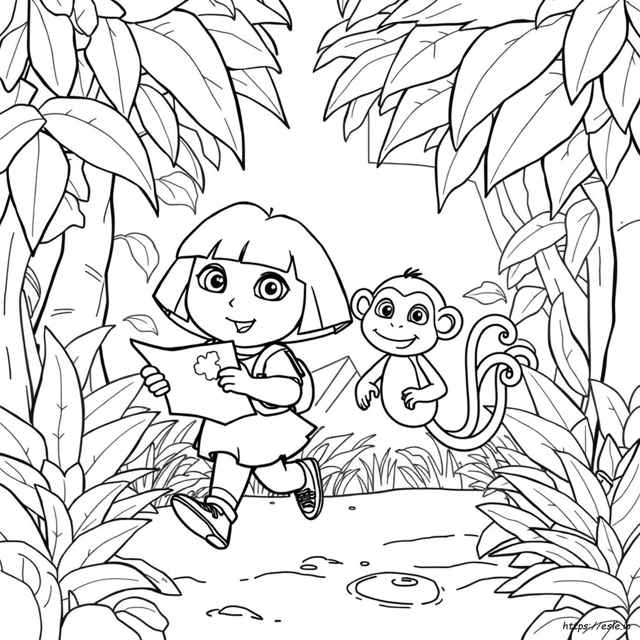 Dora And Boots Printable Coloring Pages