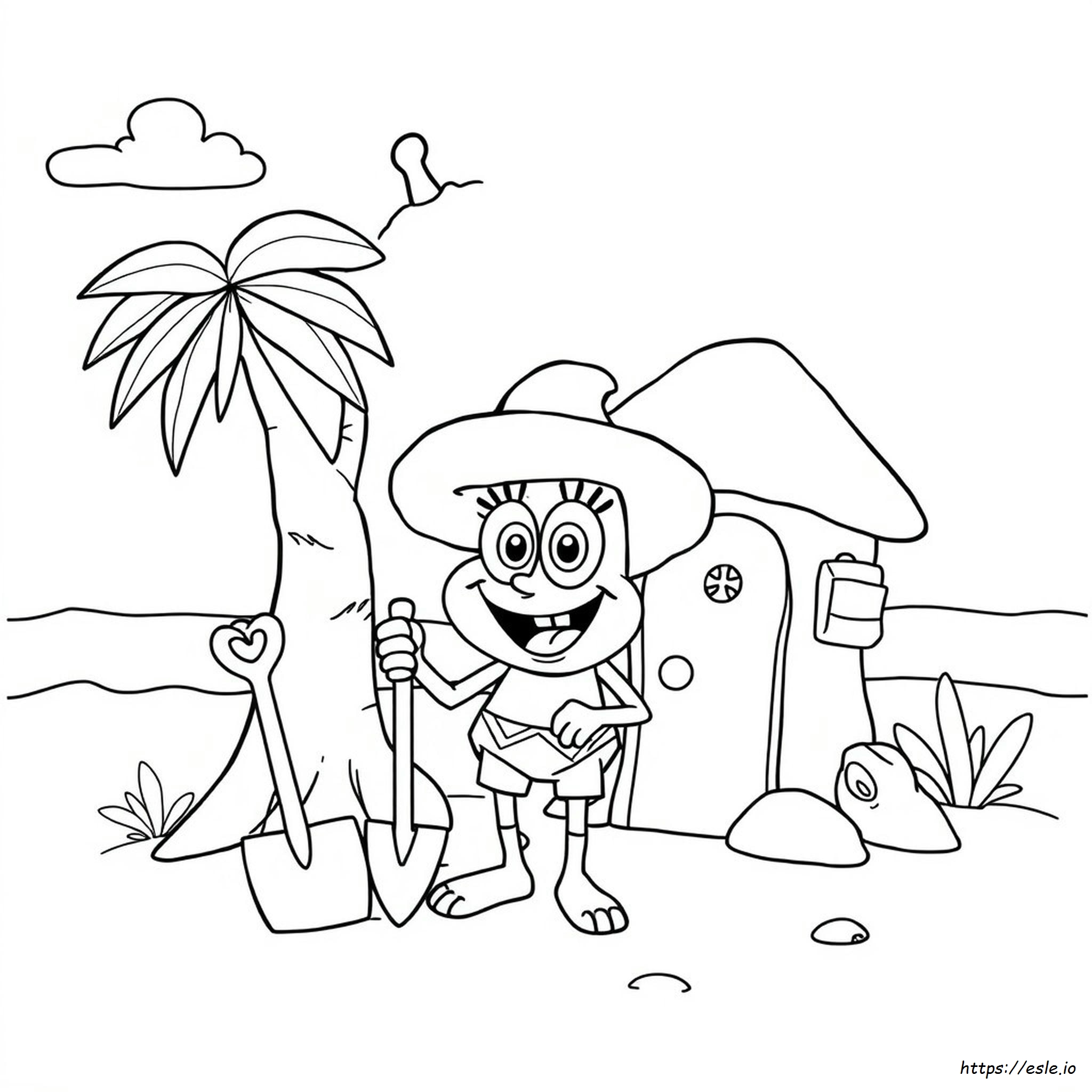 Sandy From Spongebob Coloring Pages