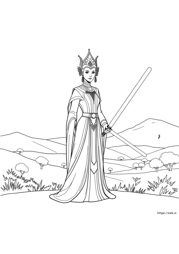 Queen Amidala Coloring Page