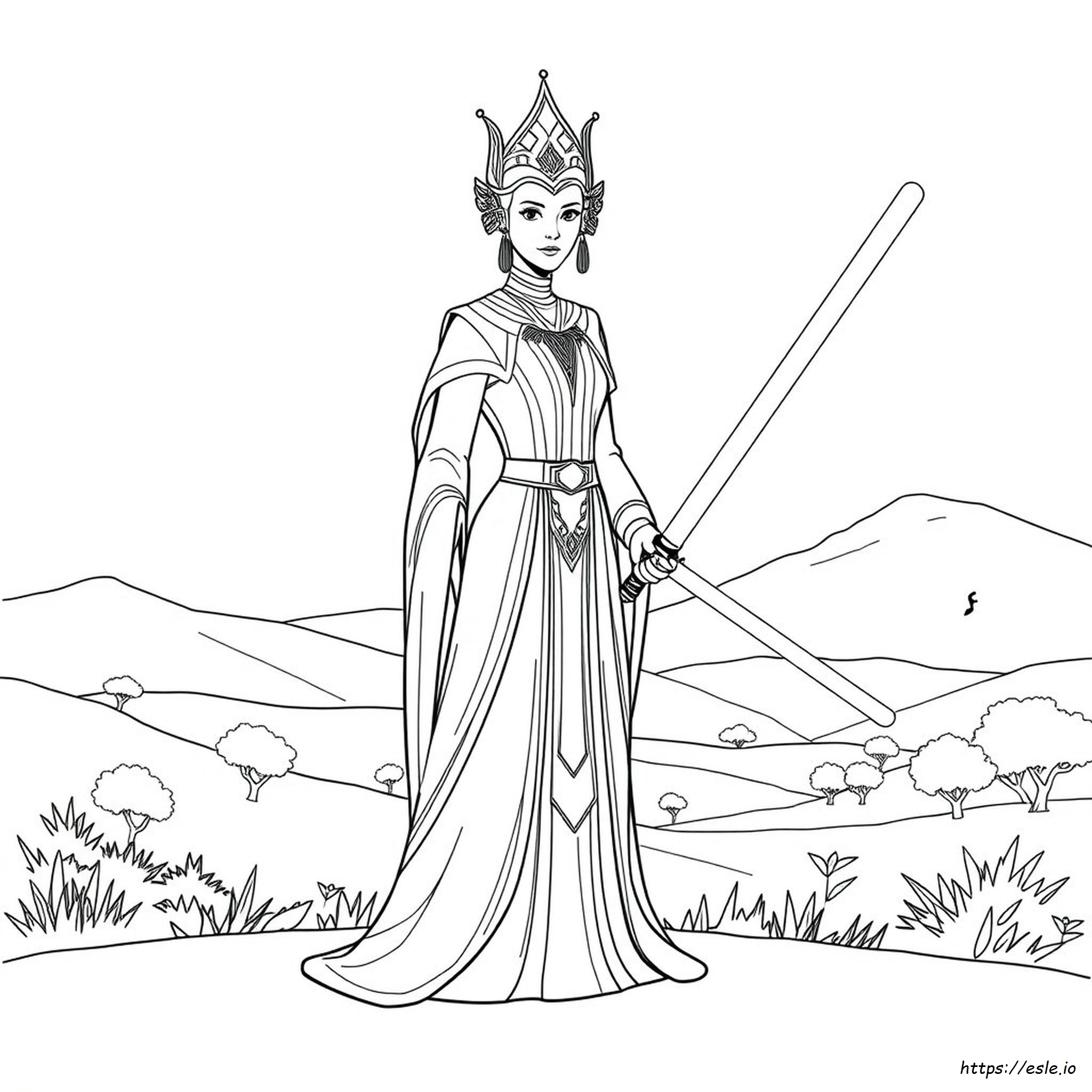Queen Amidala Coloring Page