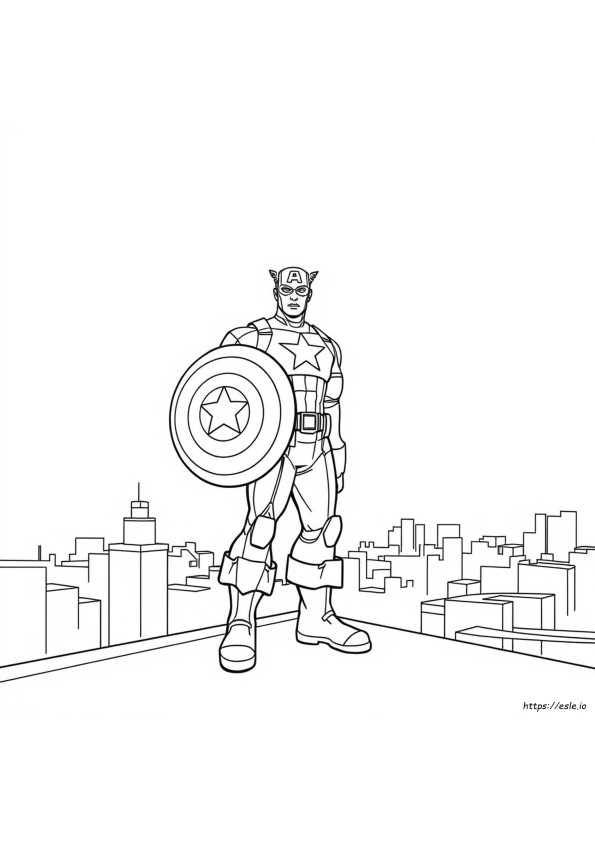 Captain America Colouring
