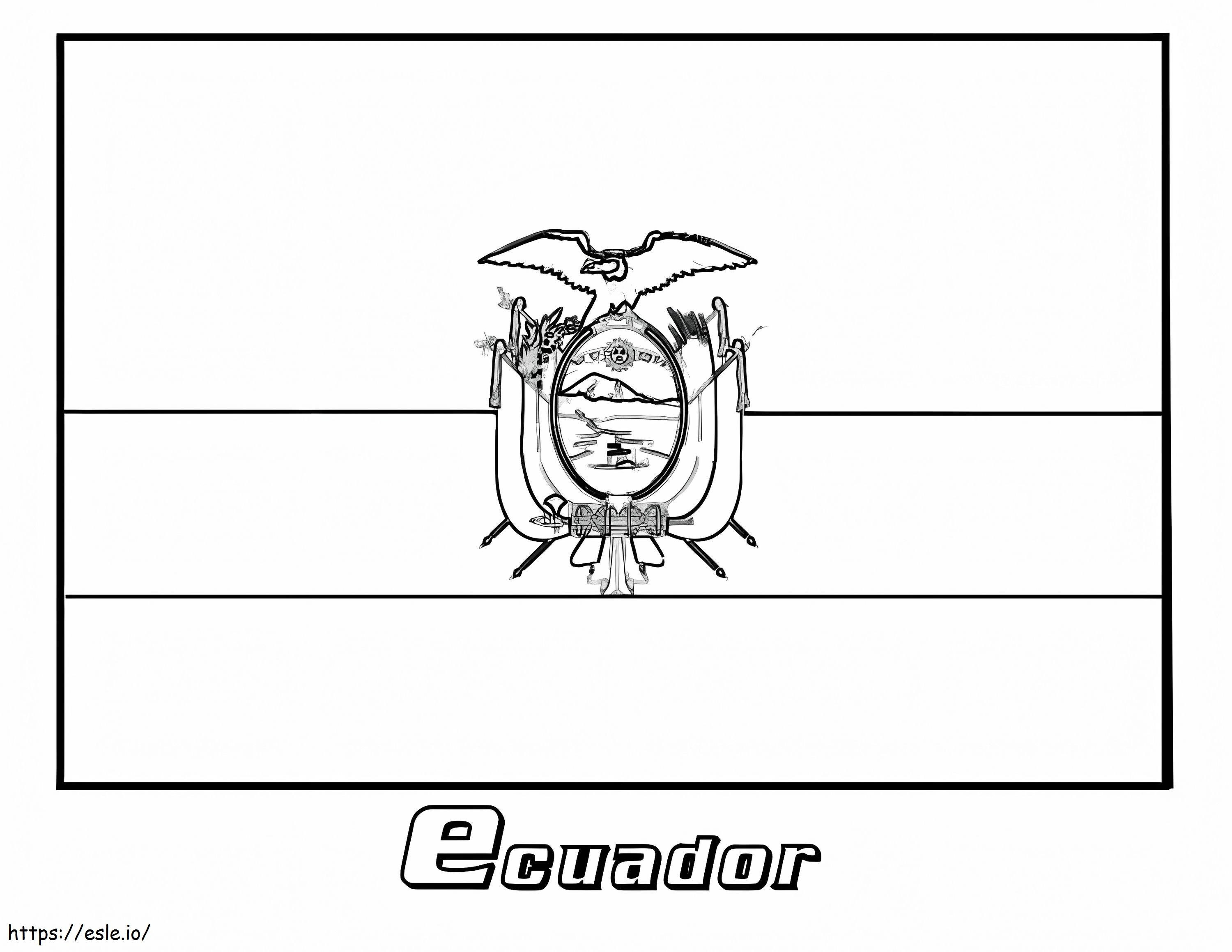 Vlag van Ecuador kleurplaat kleurplaat