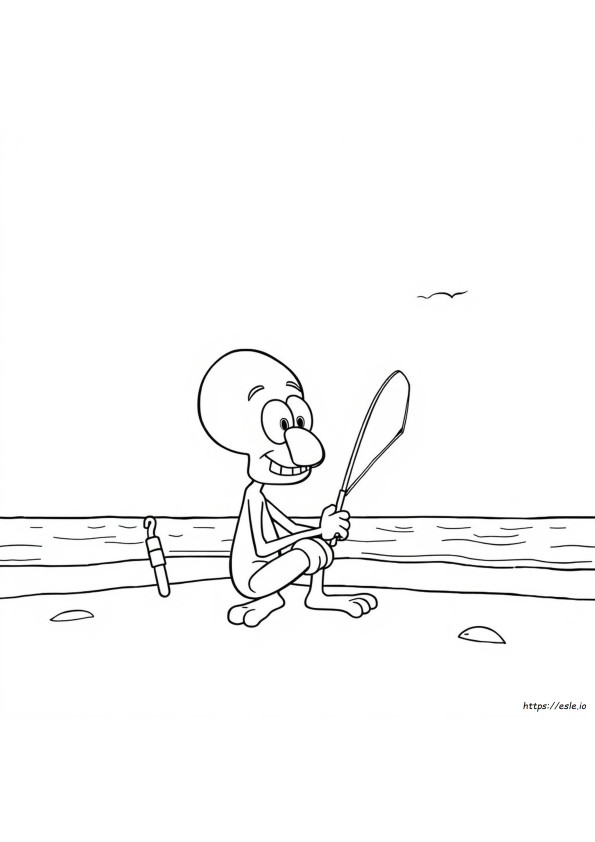 Calamardo Para Colorear