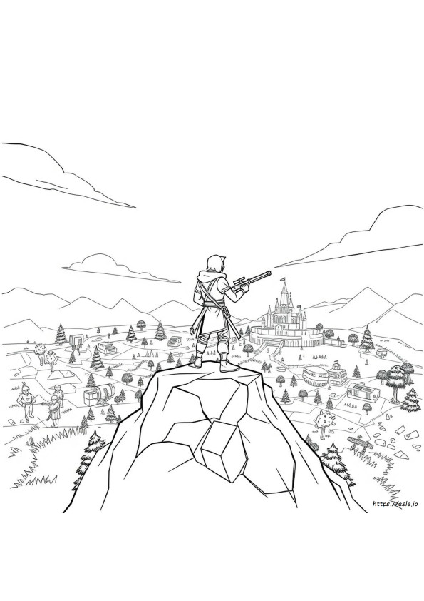 Kolorowanki Scar Fortnite