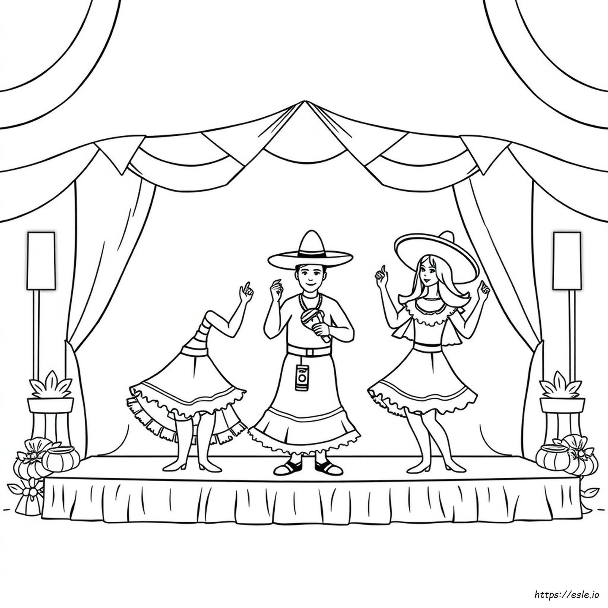 Fiesta San Antonio Para Colorir