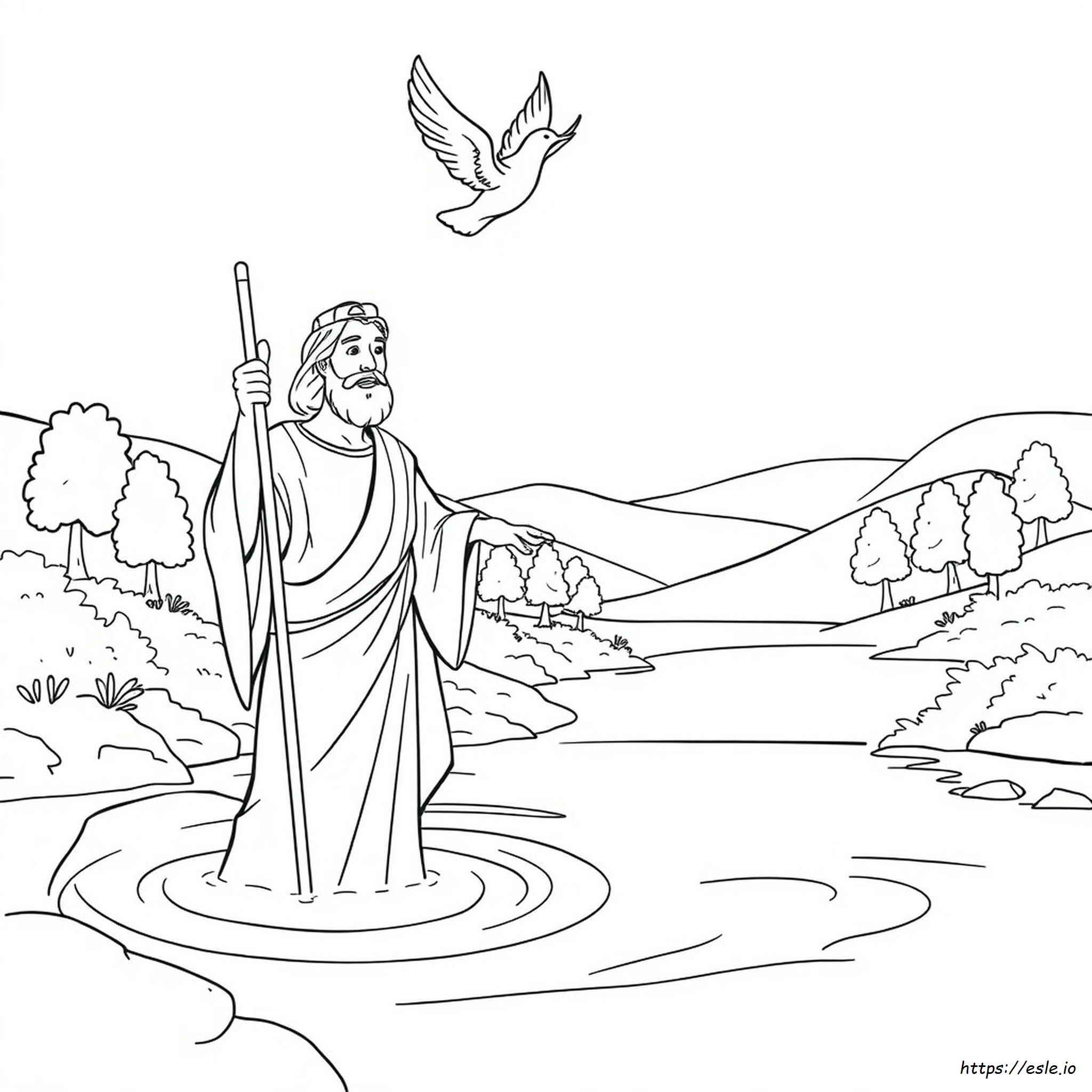 Jesus Taufe Ausmalbild Lds