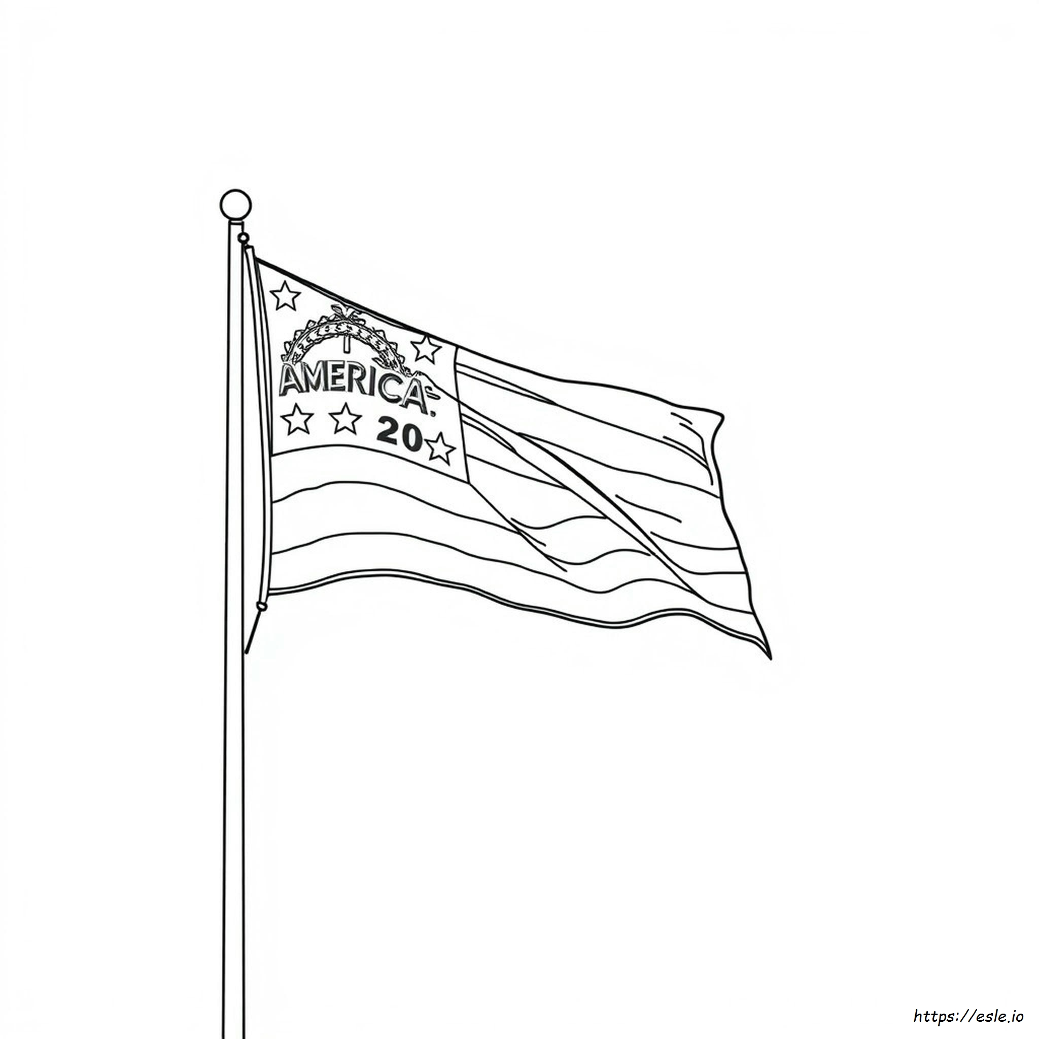 Bandeira Dos Eua Para Colorir