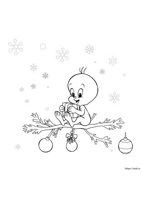 Tweety Christmas Coloring Pages