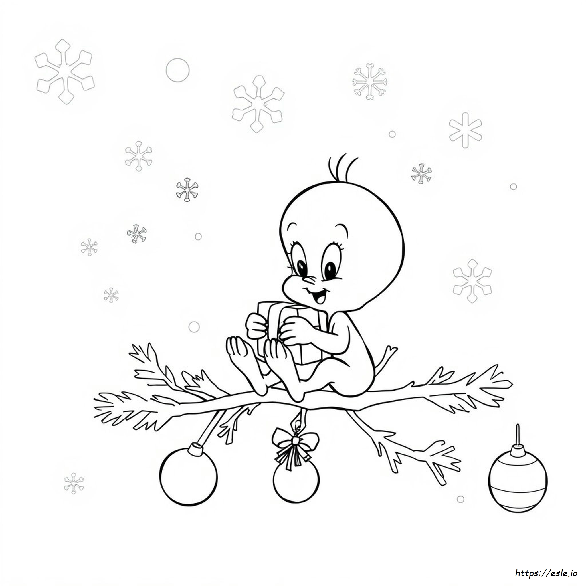 Tweety Christmas Coloring Pages