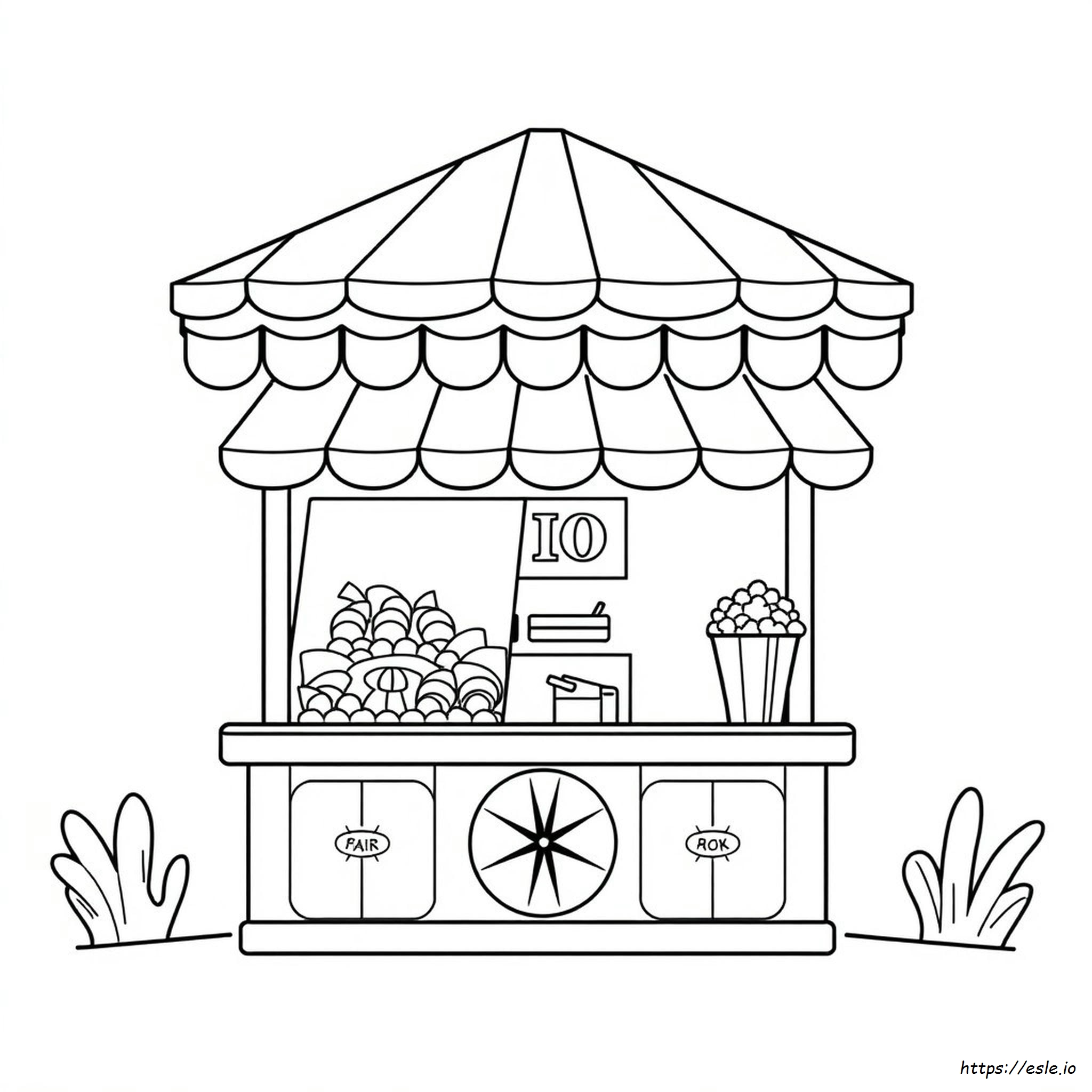 Comida De Feira Para Colorir