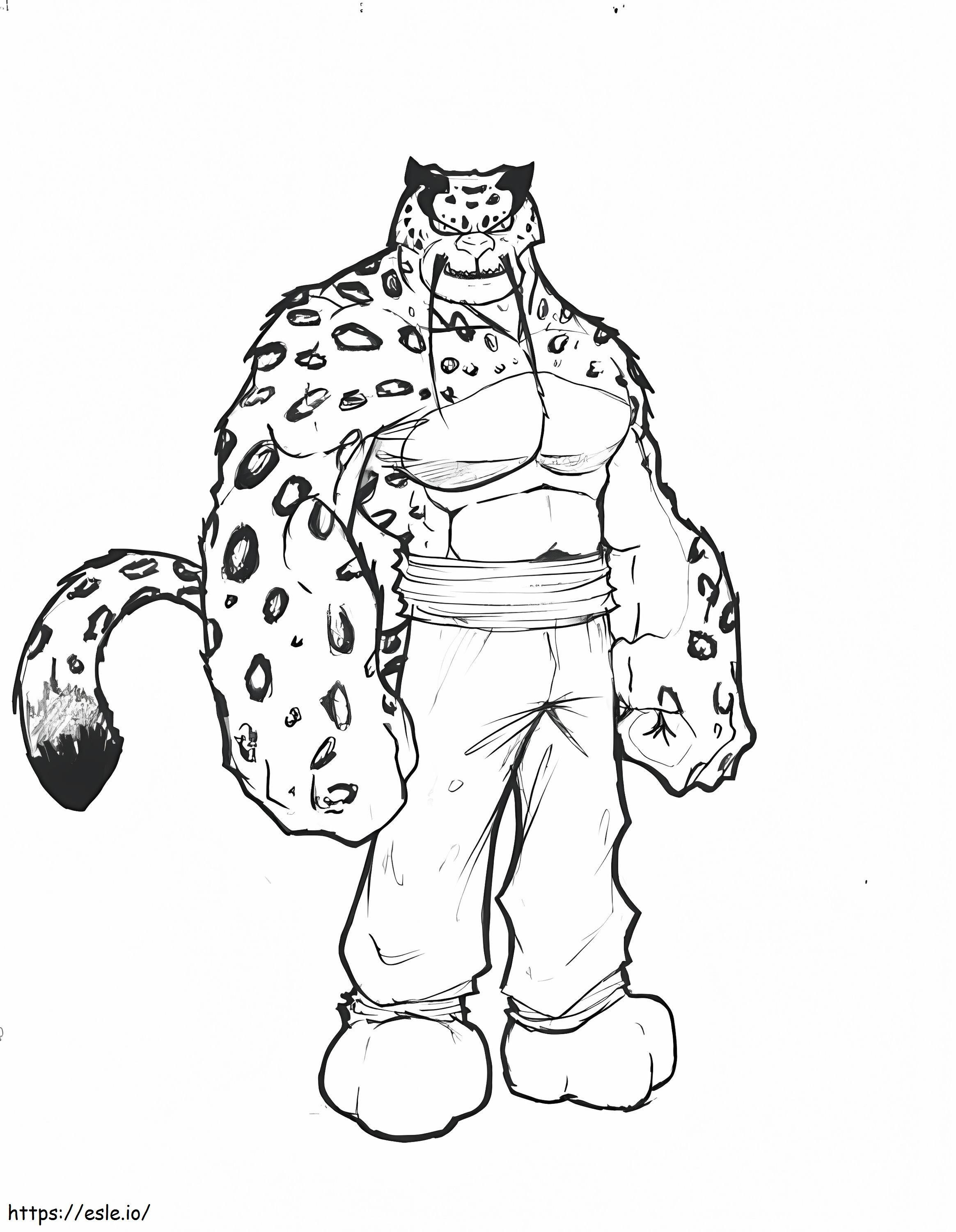 Grande Dragão Leopardo das Neves para colorir