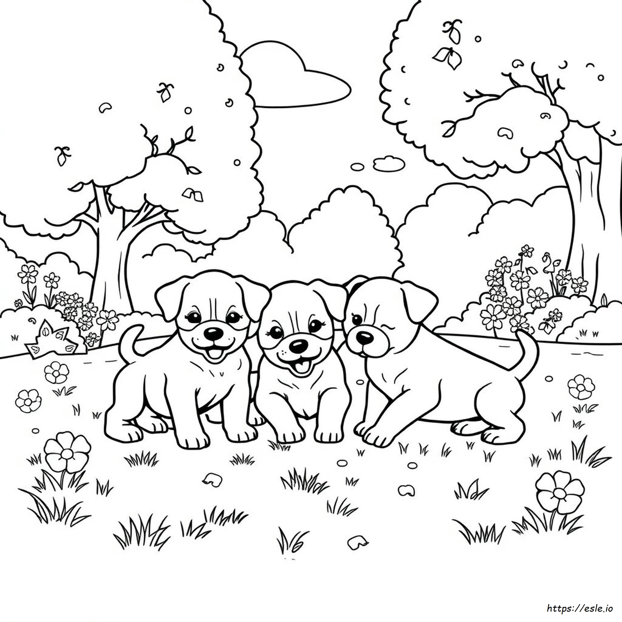 Coloriages Gratuits De Chiens Et Chiots