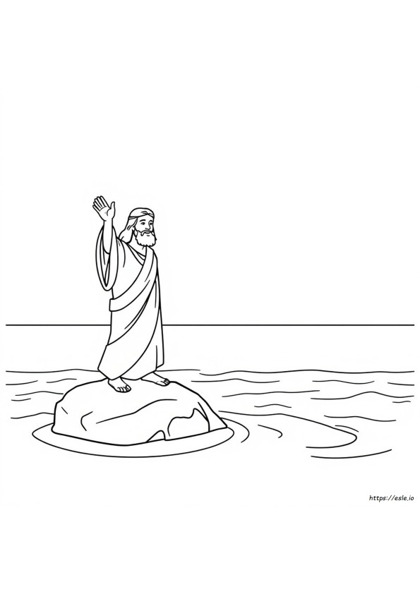 Jezus Uspokaja Morze Kolorowanka