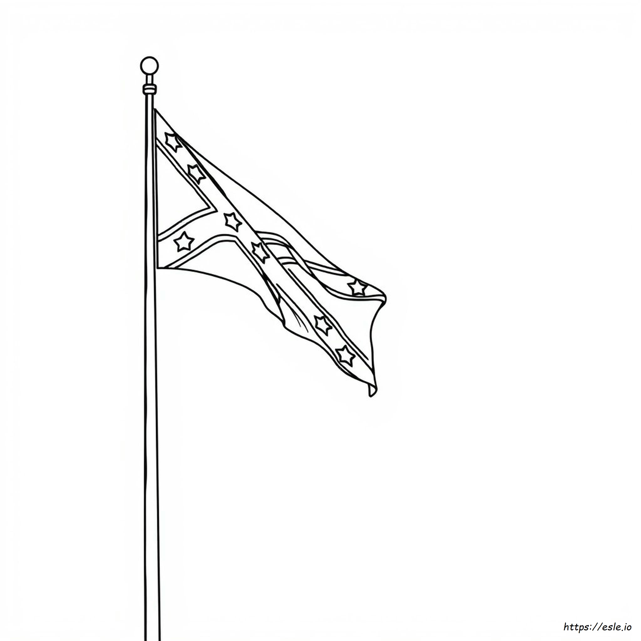 Confederale Vlag Kleurplaat kleurplaat