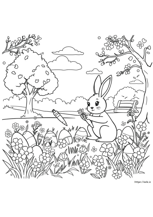 Página Completa Para Colorear De Pascua