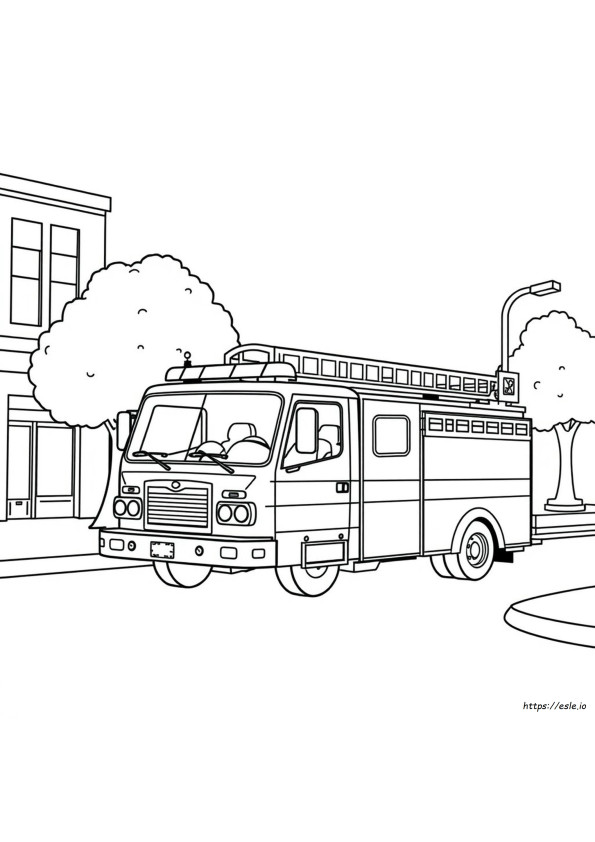 Camiones De Bomberos Para Colorear