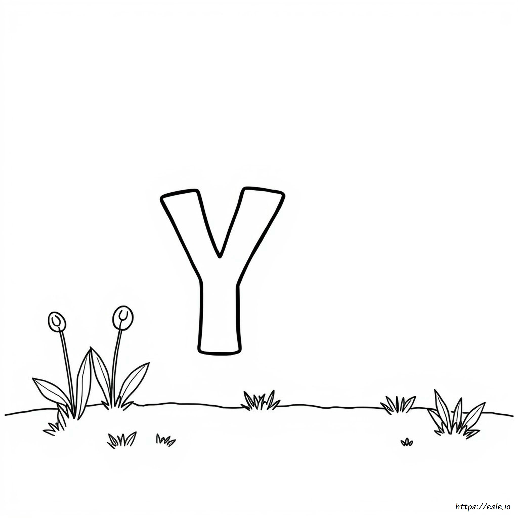Block Letter Y Coloring Pages