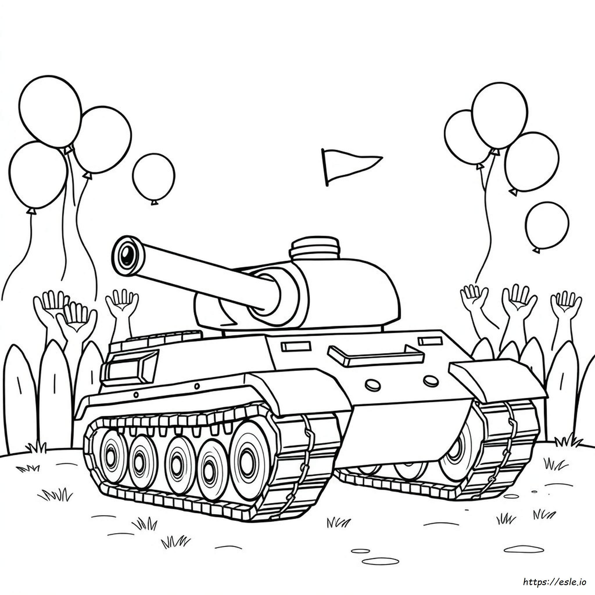 Tank Cartoon Coloring Pages