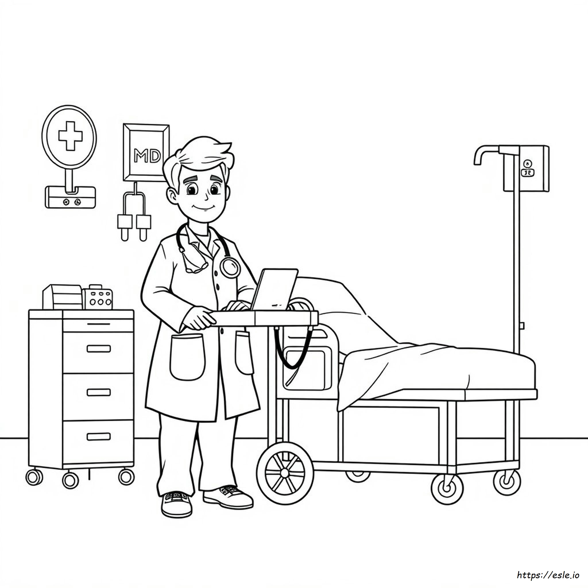 Doctor Coloring Pages Doctor Clipart Black And White