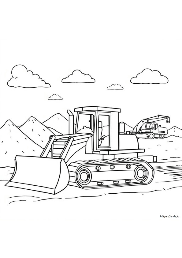Buldozer Kleurplaten