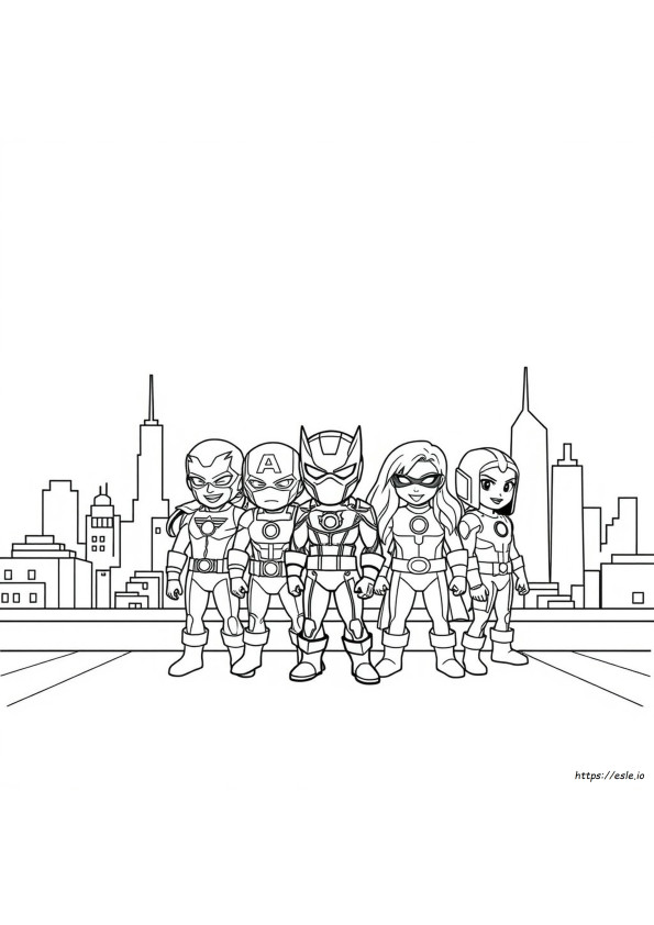 Coloriages Mini Avengers