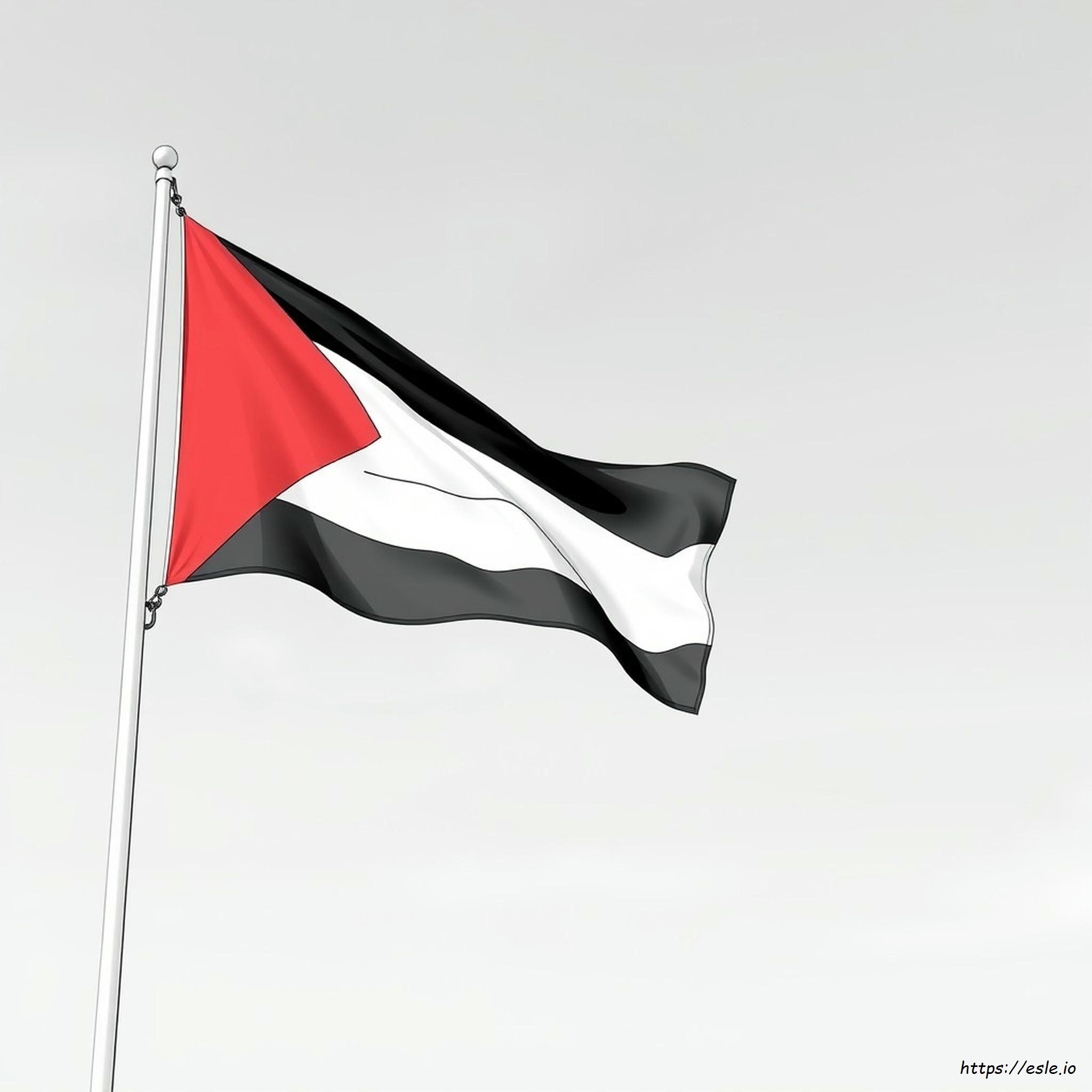 Palestina Vlag Kleurplaat kleurplaat