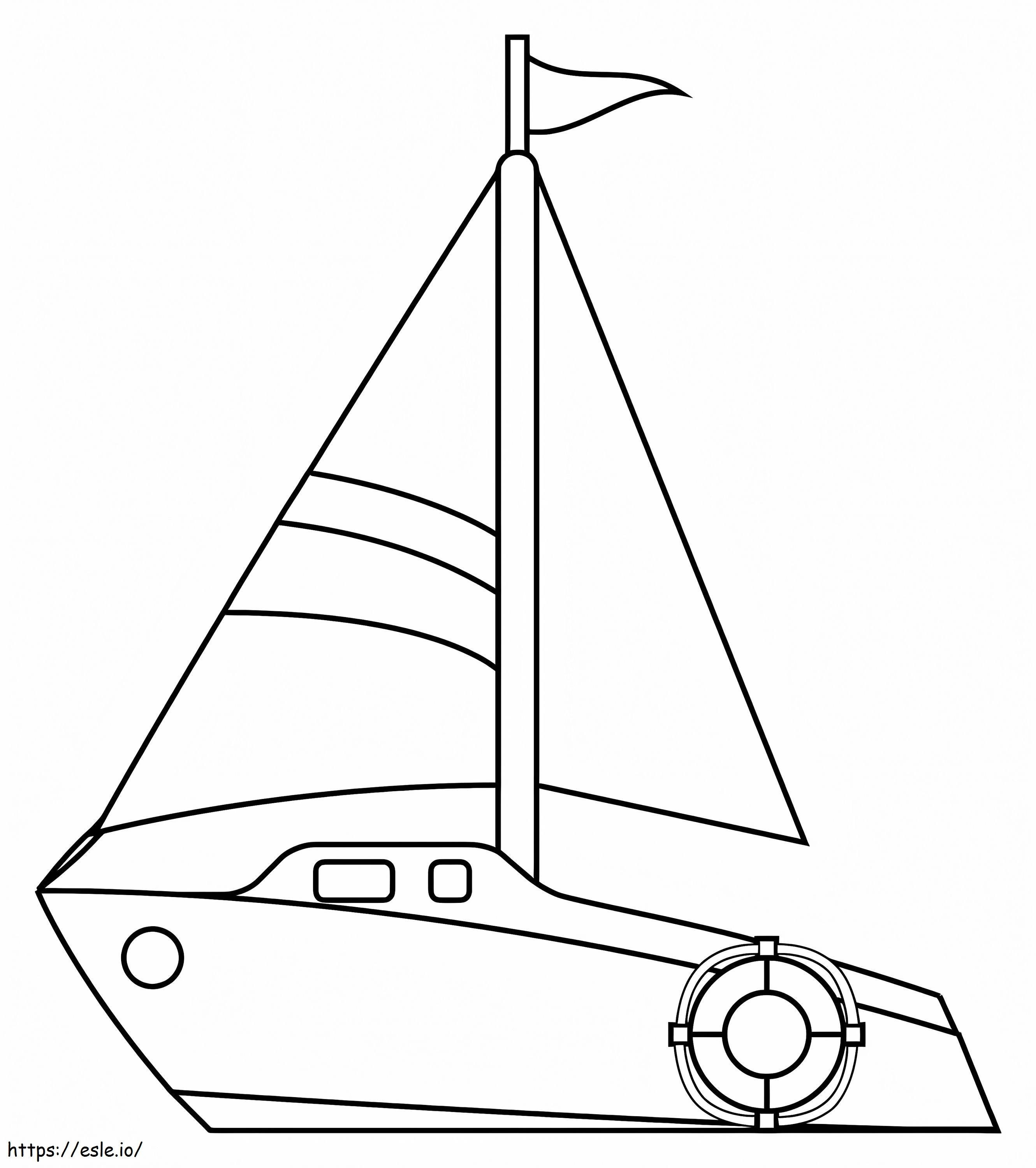 Sailboat coloring page