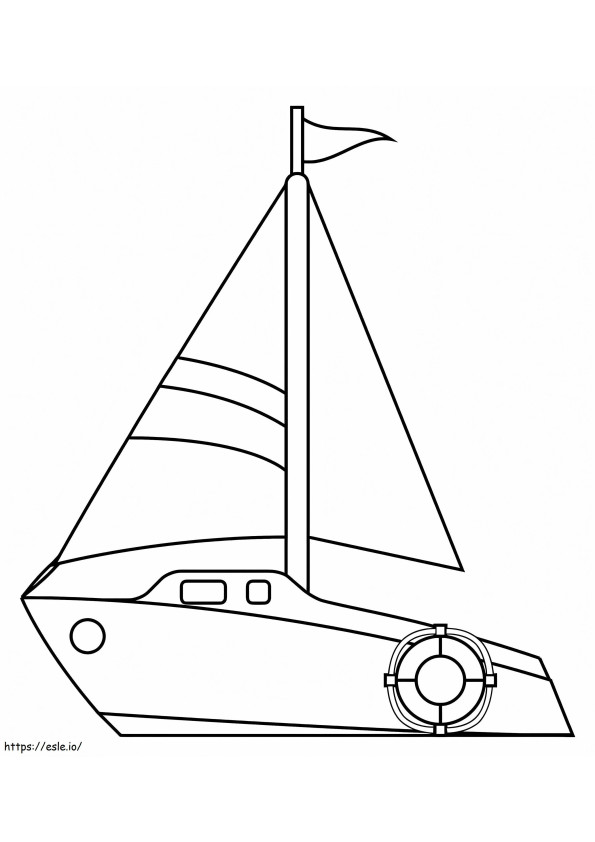 Perahu layar Gambar Mewarnai