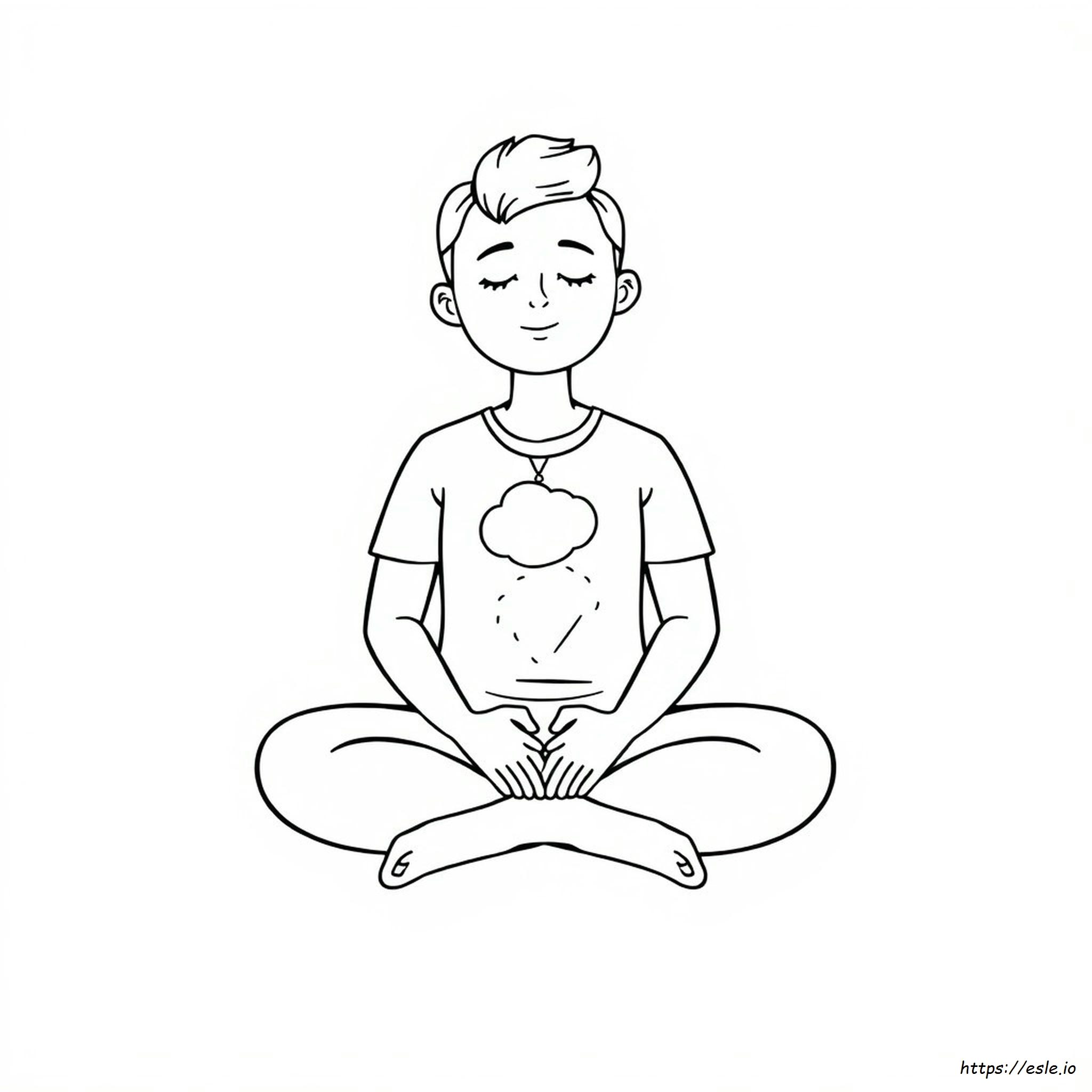 Desenho "É Só Respirar" Para Colorir E Imprimir